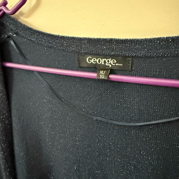 George Blue Open Front Cardigan Sweater - Picture 4 of 4